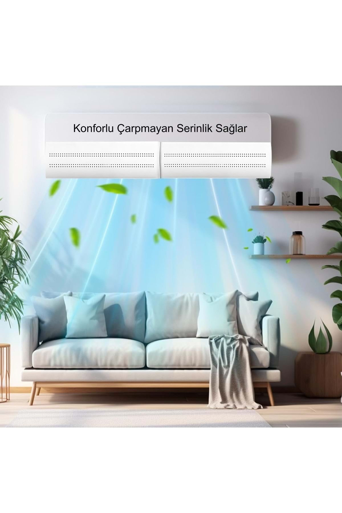 HyMark Ayarlanabilir Delikli Klima Hava Yönlendirici 58-105 CM Klima Çarpması Siperliği Aparatı