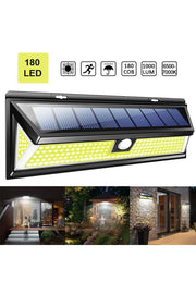 HyMark Solar 180 Led Güneş Enerjili Kumandalı 3 Modlu Duvar Lambası