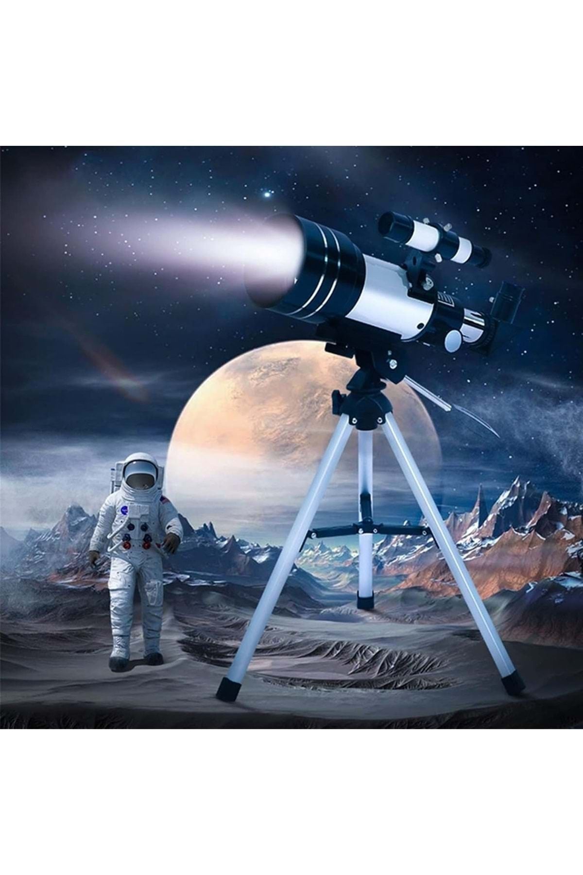 HyMark Astronomik 150X Teleskop 70/300mm Mercek Gece Görüş Uzay Doğa Gözlem Eğitici Öğretici