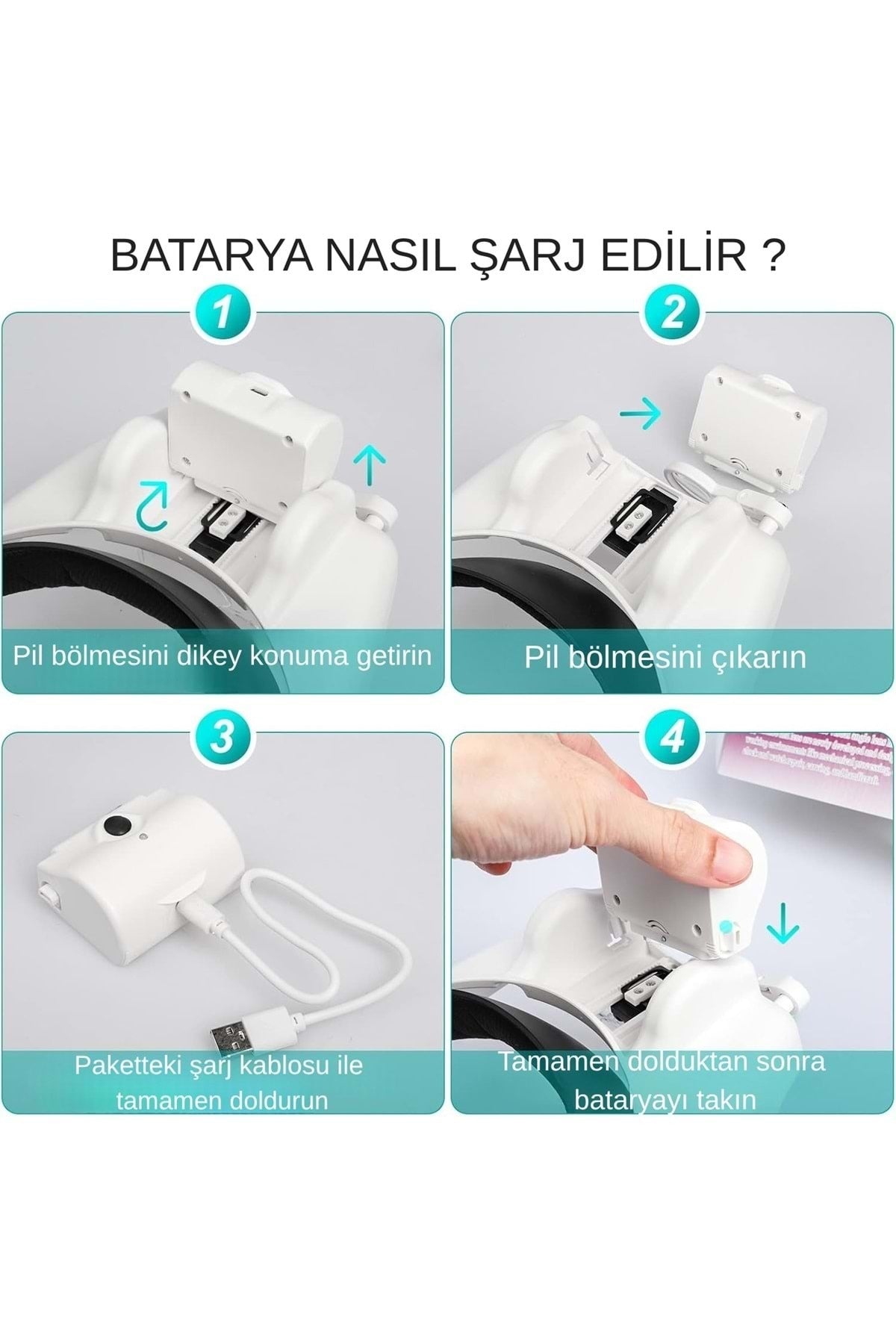 HyMark Kafa Bandı MG82000MC Büyüteç Gözlük LED Işıklı Şarjlı Pil Çoklu Değiştirilebilir Lens Ayarlı