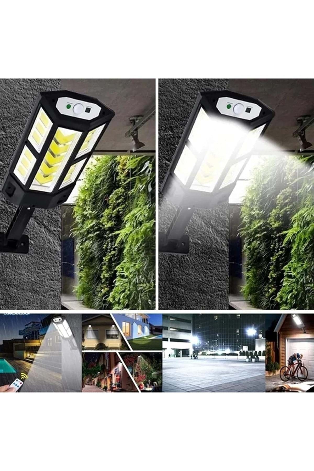 HyMark LED Güneş Enerjili 3 Modlu Şarjlı Kumandalı Solar Aydınlatma Lamba
