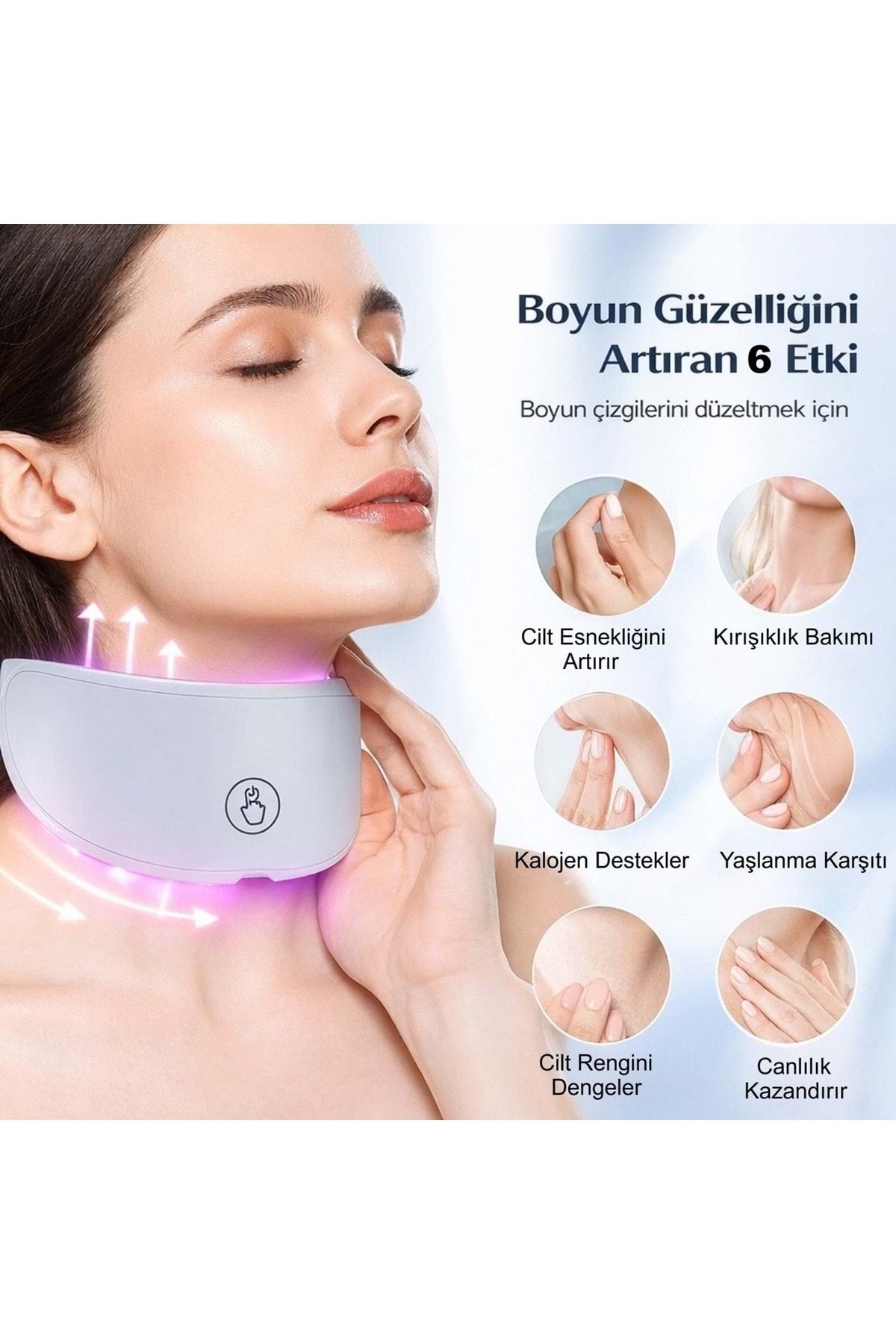 HyMark Yüz ve Boyun Güzellik Cihazı 7 Renkli LED Yüz Maskesi Seti Foton Cilt Bakım Işık Terapisi