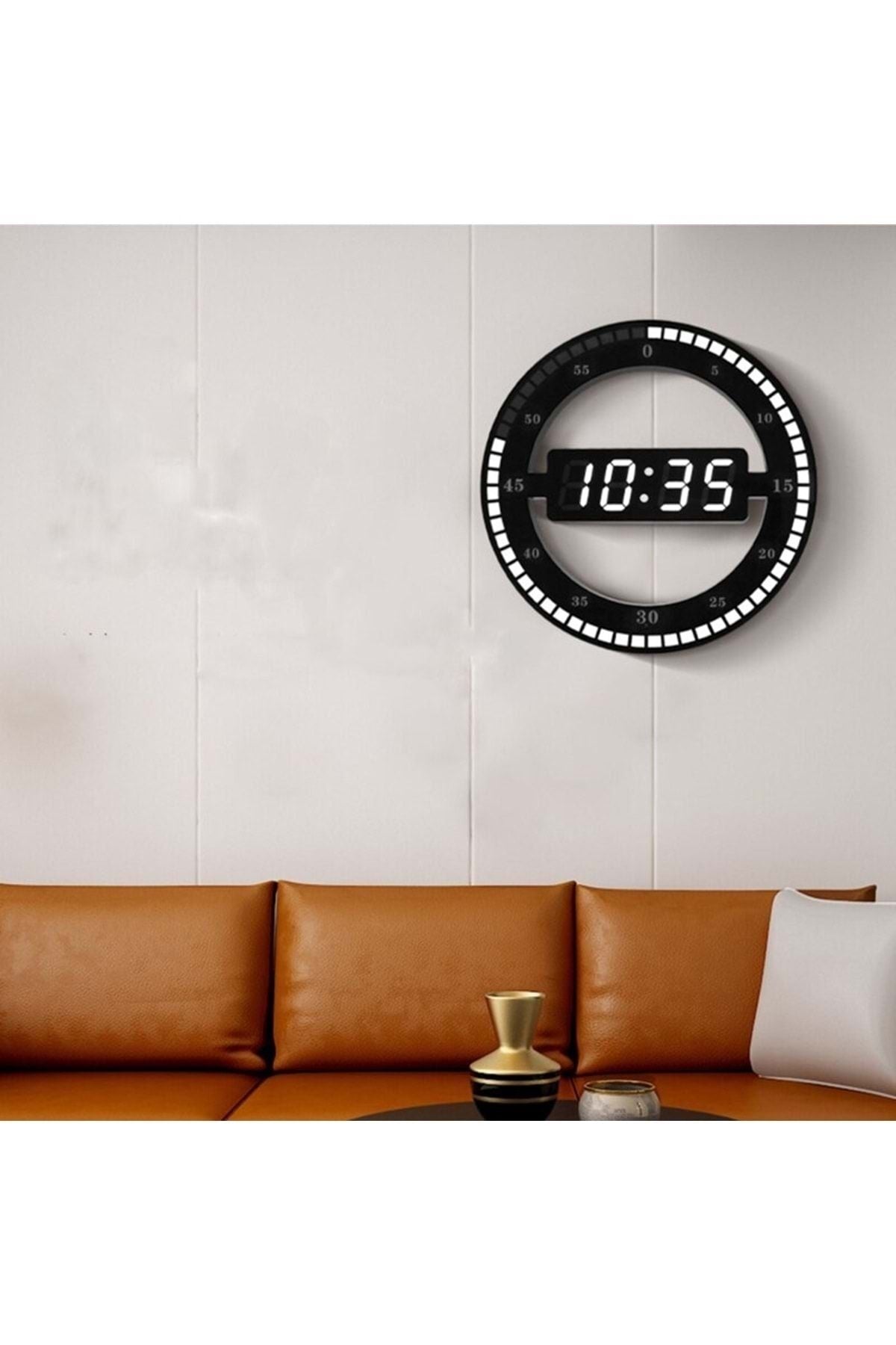 HyMark 3d Led Dijital Elektronik Modern Duvar Ve Masa Saati Tarih Derece