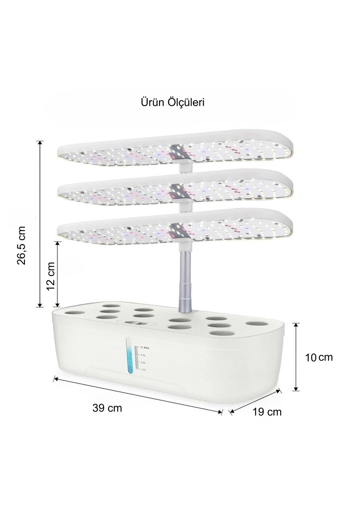HyMark Hidroponik Topraksız 12 Bölme Bitki Yetiştirme Kiti 3 Mod 139 LED Tam Spekturum Bahçe Kit