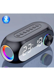 HyMark Bluetooth S8 RGB Led Işıklı Dijital Saat Alarm Şarjlı Hoparlör MP3 Fm Çok Fonksiyonlu Speaker