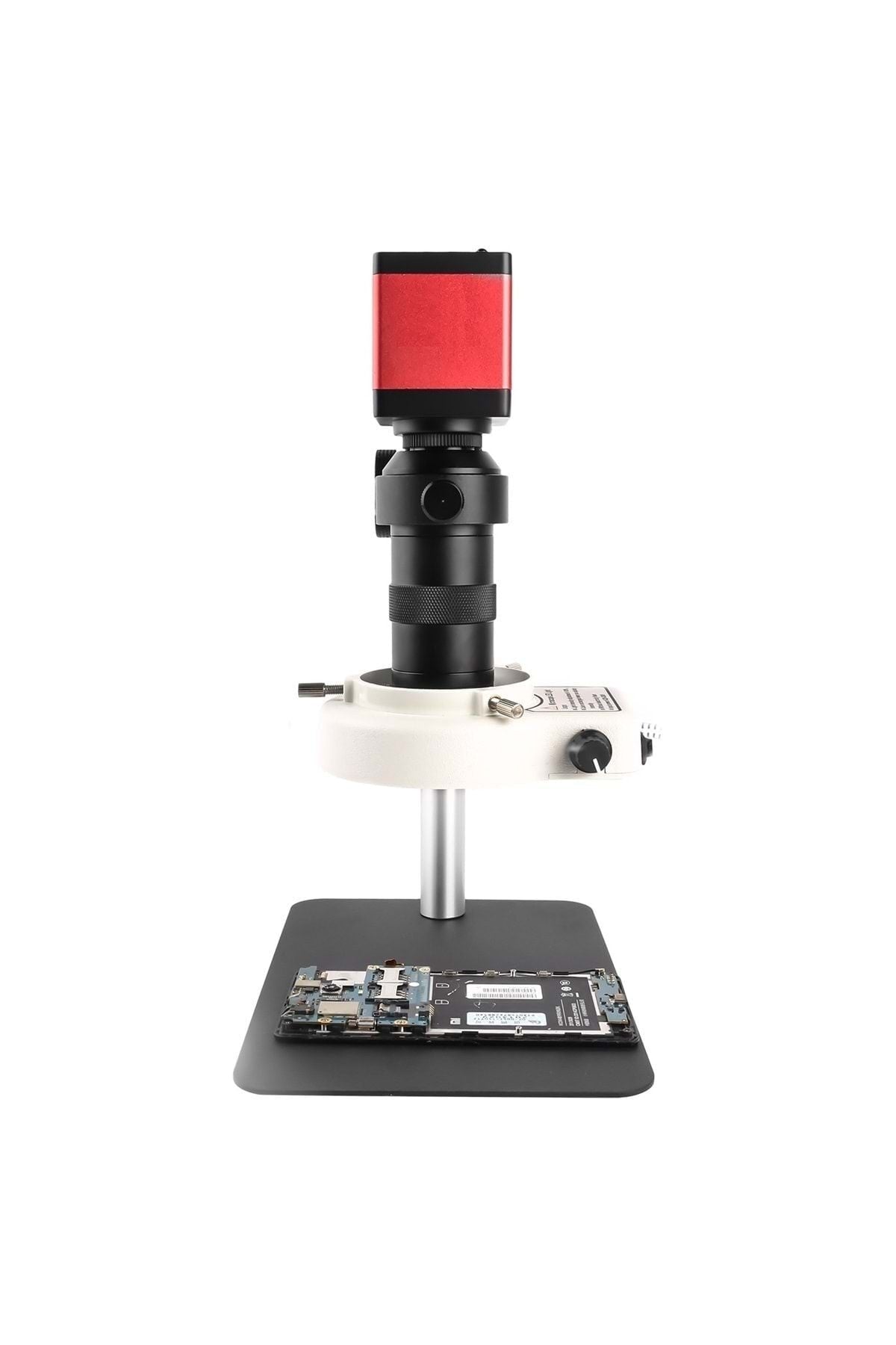 HyMark 13mp Hd 60f/s Endüstriyel Mikroskop Kamera 130xc Montaj Lensi 56 Led Halka Işık