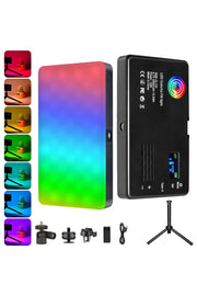 HyMark RGB-CL120 LED Video Fotoğraf Dolgu Işığı 9000K LCD Ekran 20 Efekt DSLR Vlog Canlı Yayın