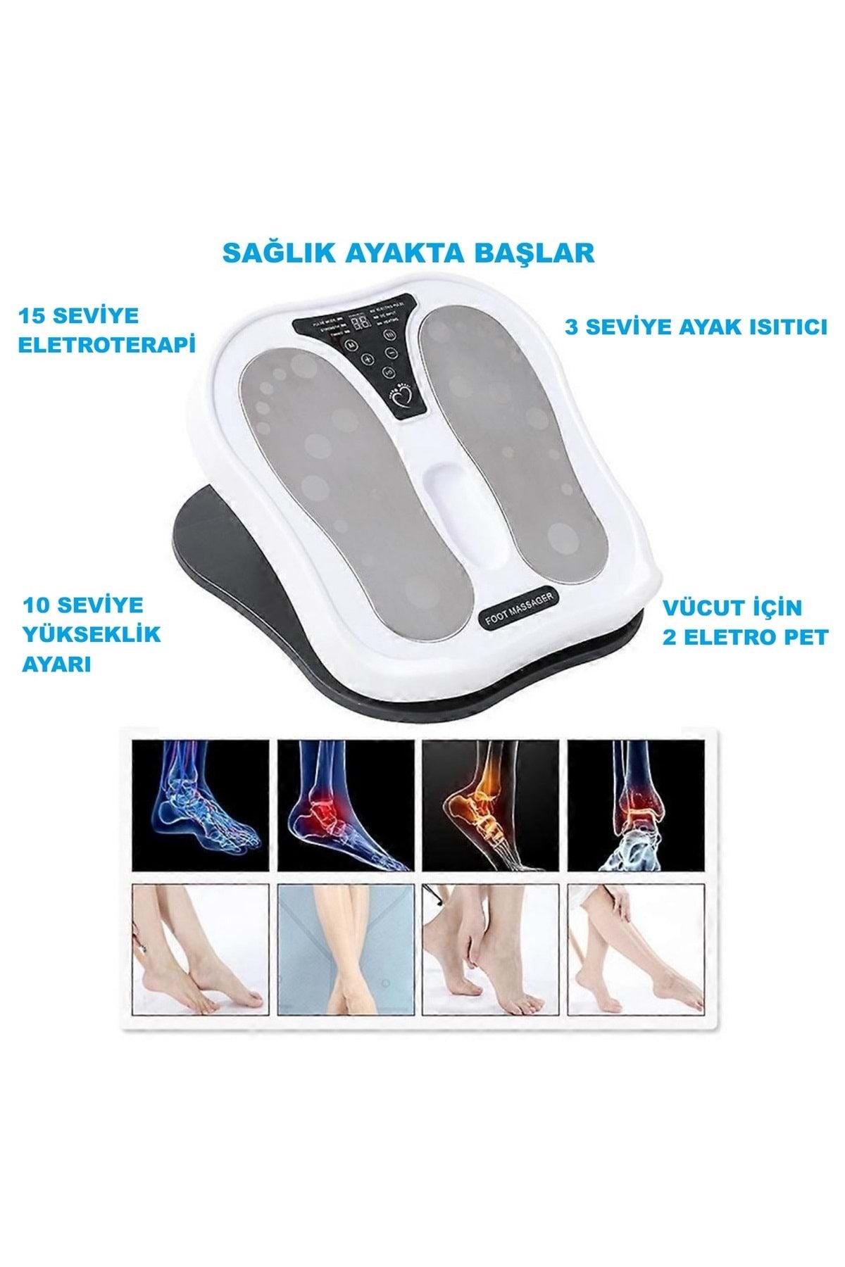 HyMark Ayak Masaj Cihazı Kumandalı Elektrikli Akupunktur Noktaları Ayak Bacak Terapisi