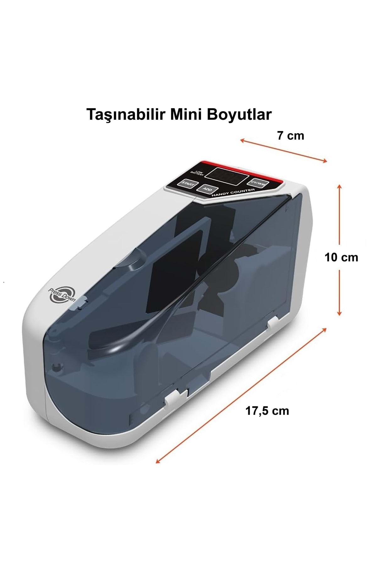 HyMark Kağıt Para Sayma Makinesi Mini Taşınabilir UV Lamba Para Kontrol