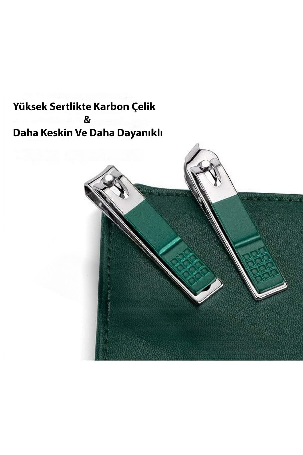 HyMark 6 Parça Deri Çantalı Manikür Pedikür Özel Tırnak Makası Seti