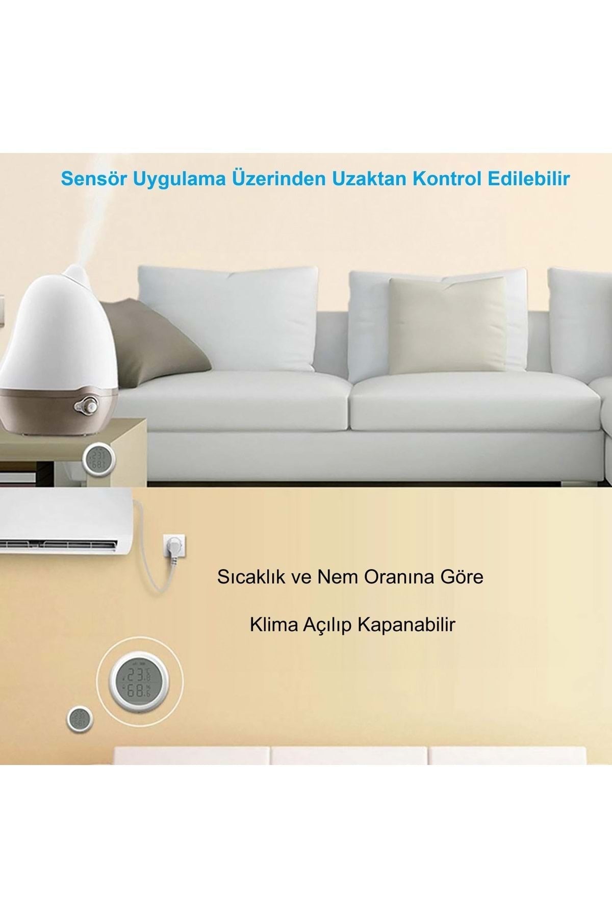 HyMark ZigBee Tuya Akıllı Yaşam Uygulaması Sıcaklık Nem Sensörü LCD Ekran APP Kontrol