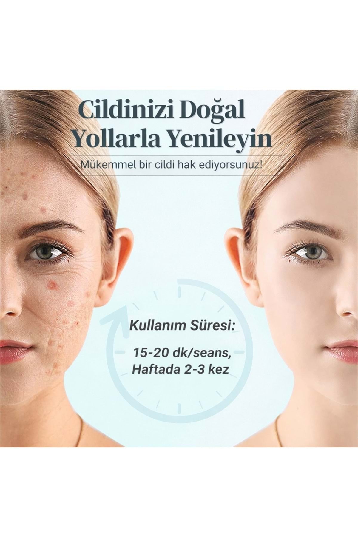 HyMark Yüz ve Boyun Güzellik Cihazı 7 Renkli LED Yüz Maskesi Seti Foton Cilt Bakım Işık Terapisi