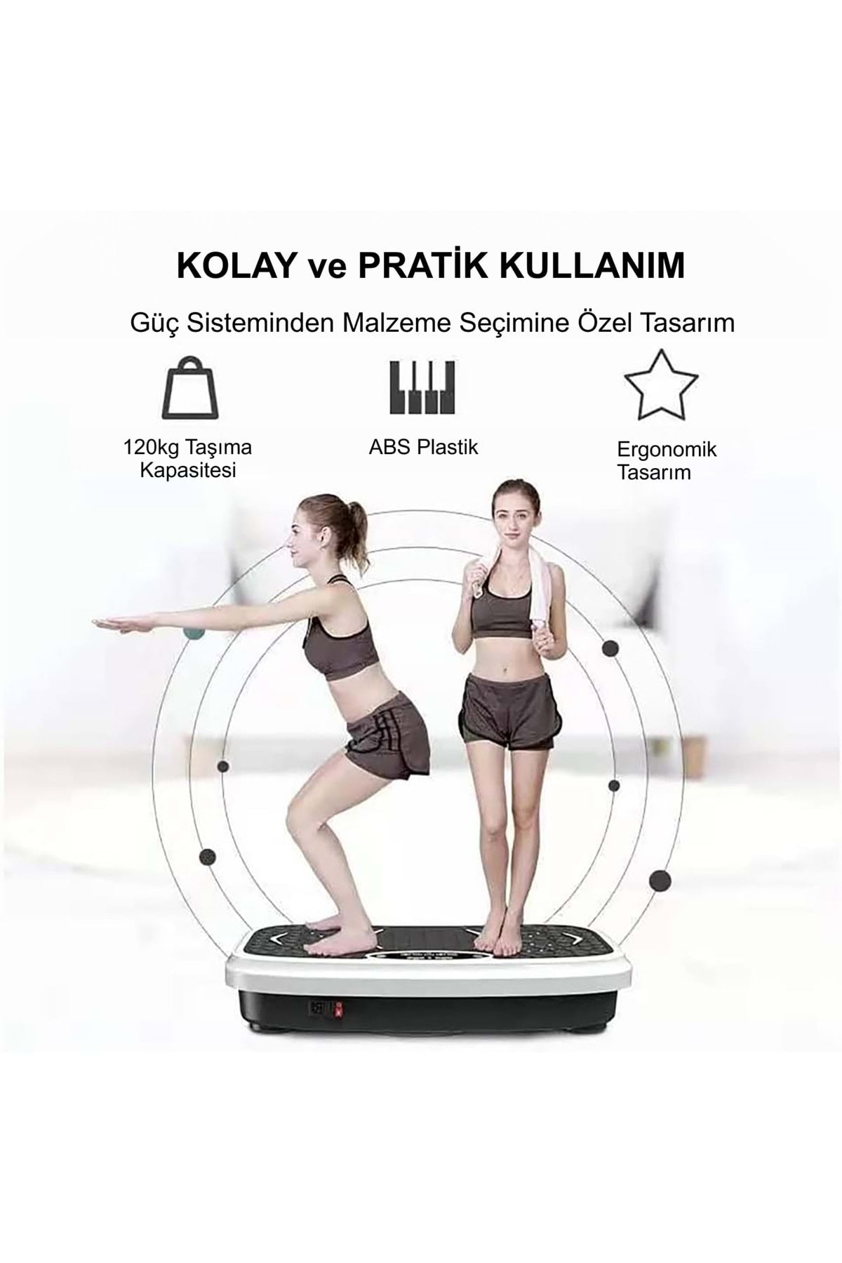 HyMark Fitness Egzersiz ve Kondisyon 120 kg Taşıma Titreşimli Yağ Yakma Spor Vücut