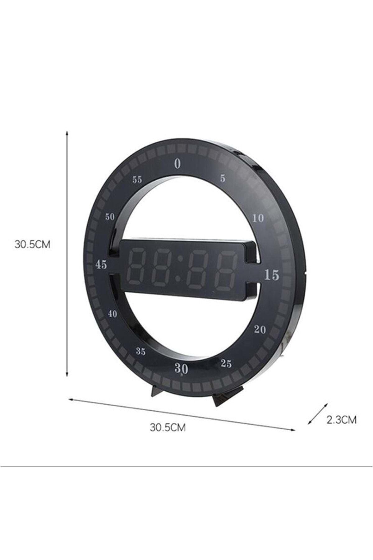 HyMark 3d Led Dijital Elektronik Modern Duvar Ve Masa Saati Tarih Derece