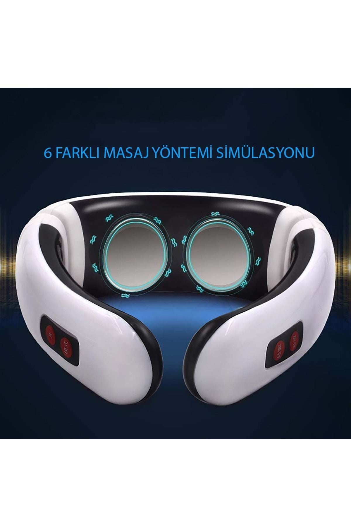 HyMark Servikal Masaj Boyun Omuz USB Şarjlı Masaj Aleti Fizik Tedavi Manyetik Cihazı