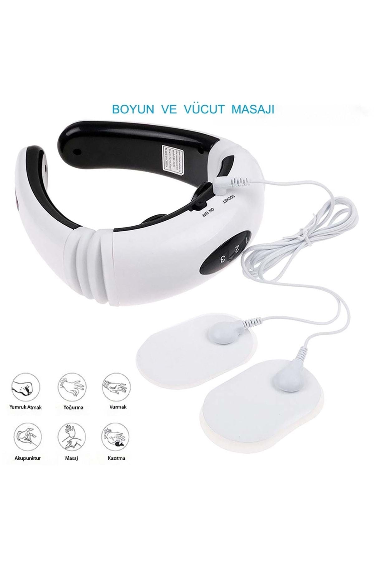 HyMark Servikal Masaj Boyun Omuz USB Şarjlı Masaj Aleti Fizik Tedavi Manyetik Cihazı