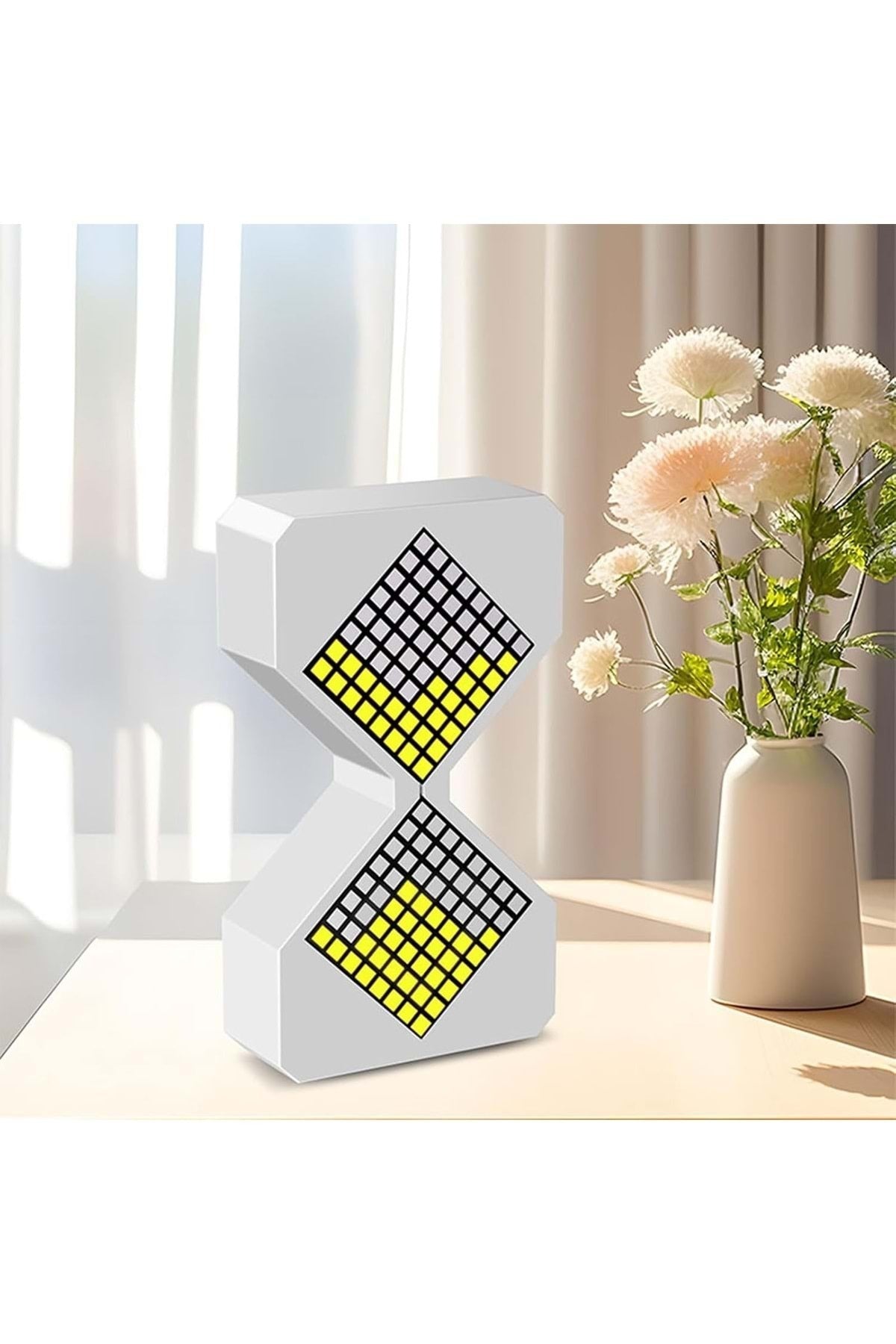 HyMark Modern Dijital Kum Saati Zamanlayıcı 1-30 Dk Şarjlı Pil Dekoratif LED Elektronik Saat