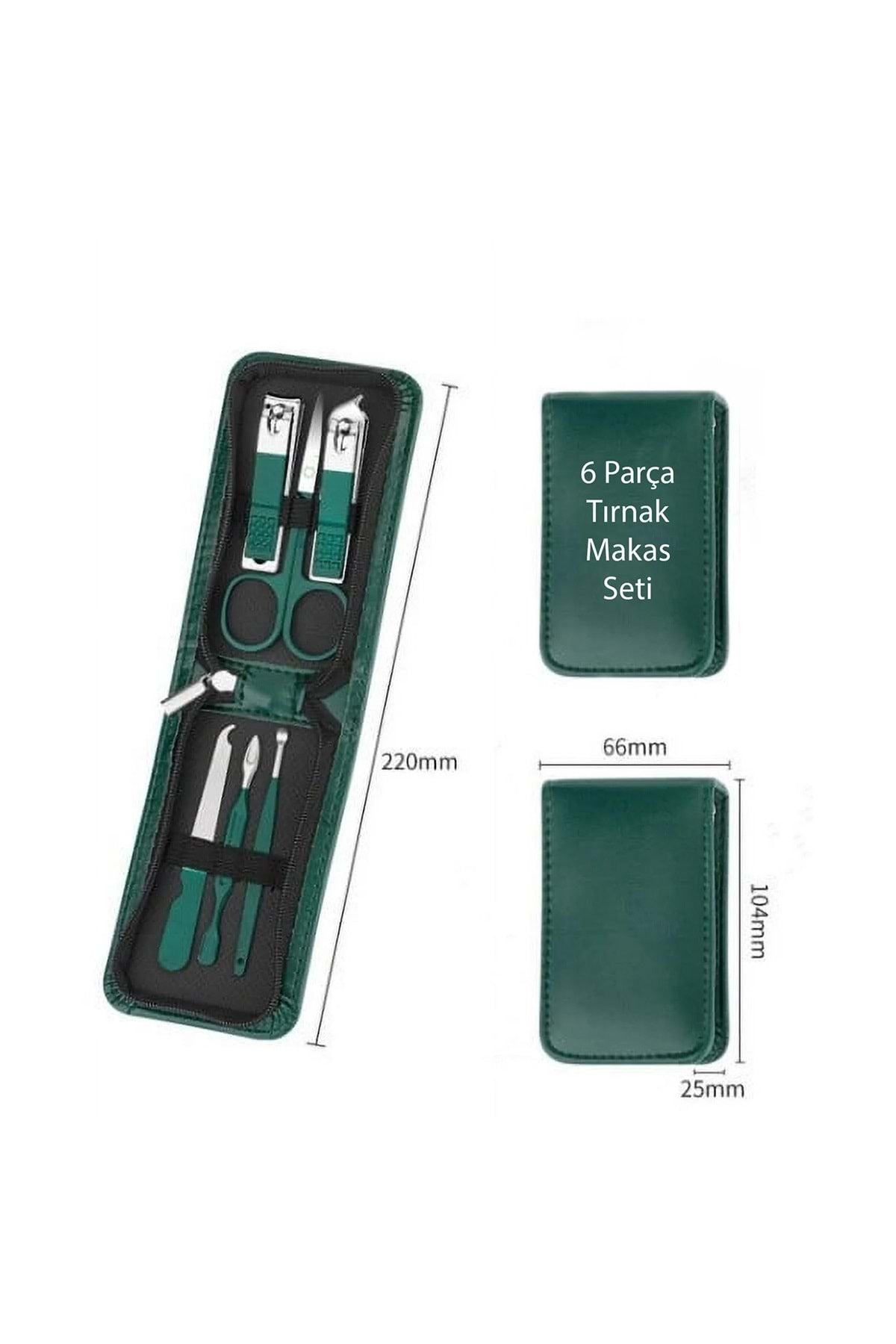 HyMark 6 Parça Deri Çantalı Manikür Pedikür Özel Tırnak Makası Seti
