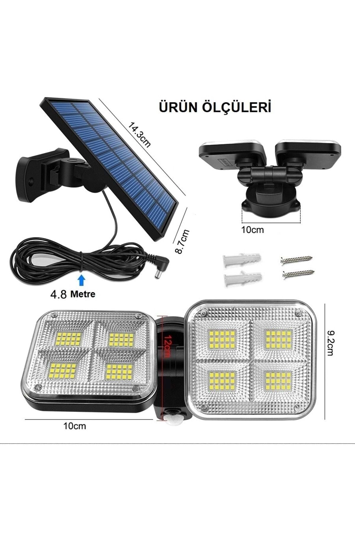 HyMark Güneş Enerjili Aydınlatma Solar Lamba 20w 120 Led