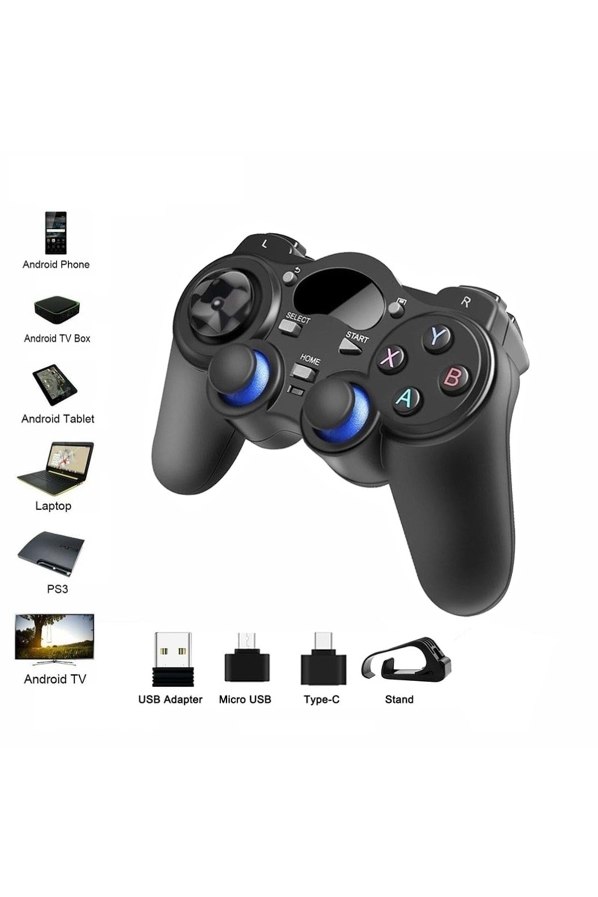 HyMark 2.4ghz Android Telefon Kablosuz Oyun Kolu Gamepad Pc Tv Box Ps3